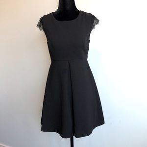 BCBGeneration dress cutout lace trim & flare dress